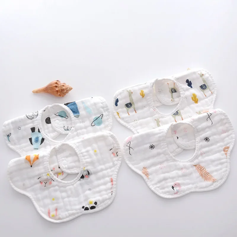 Babero giratorio de gasa para bebé – Pañuelo absorbente multiusos - imagen 5