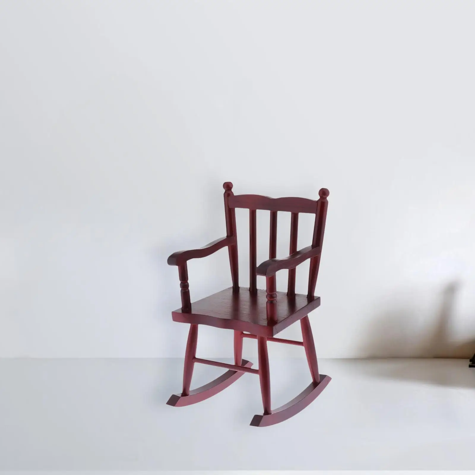 BJD Wooden Doll Furniture Miniature Wooden Doll Rocking Chair Decor
