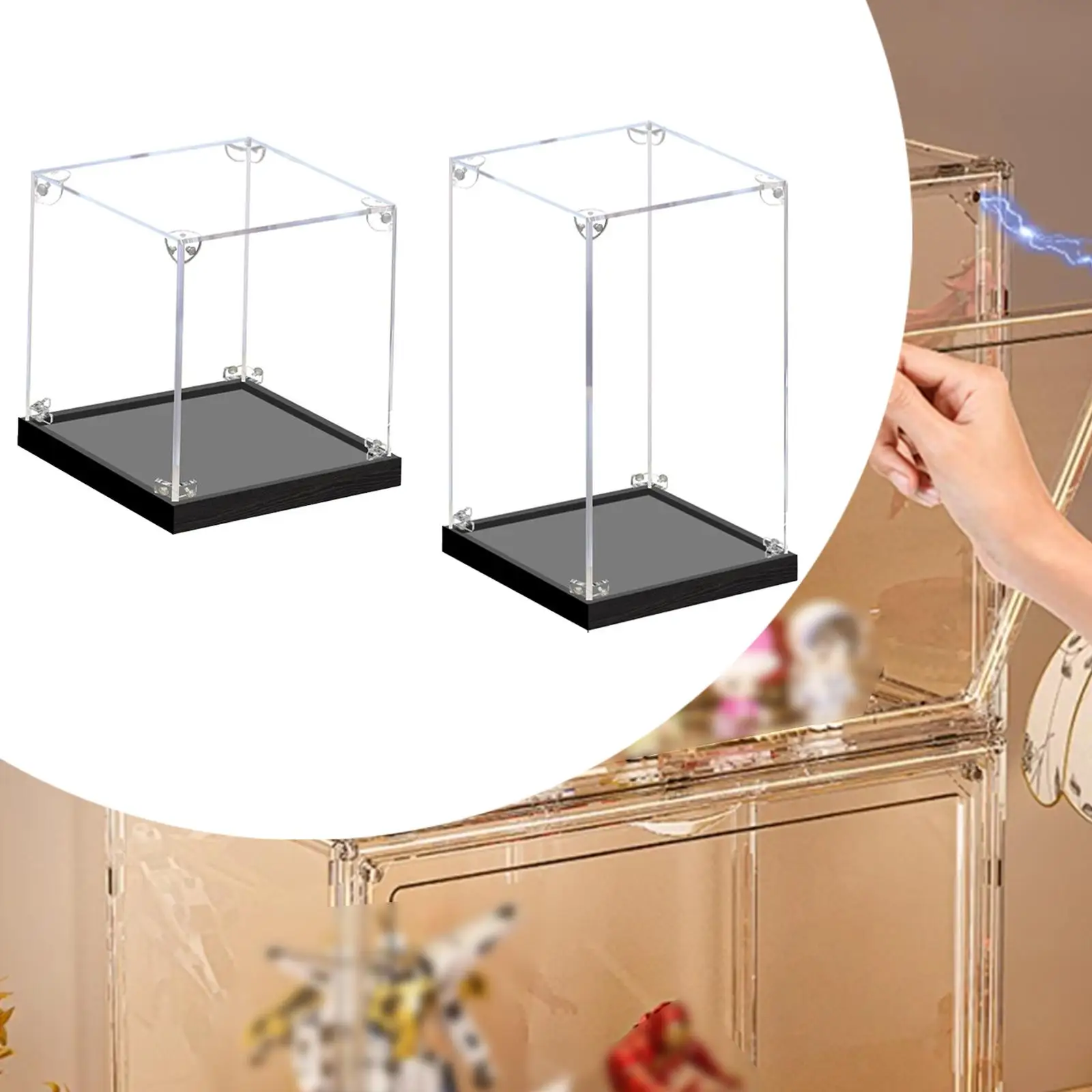Display Case for Collectibles Handicrafts Storage Shelf Acrylic Display Case Showcase for Action Figures Statue Shoes Toys Dolls
