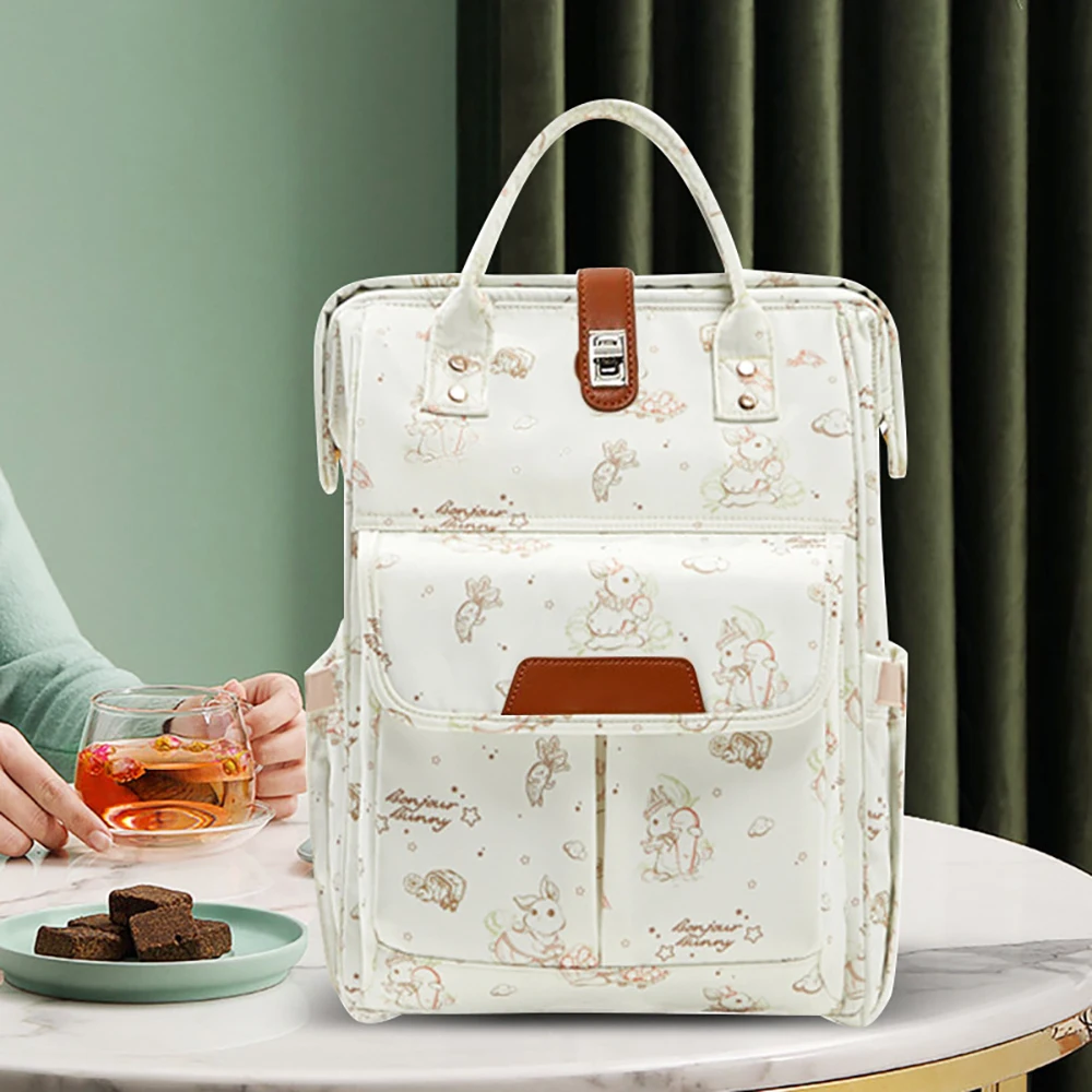 Bolsa maternidad piel sintética impermeable cómoda para bebé - imagen 4