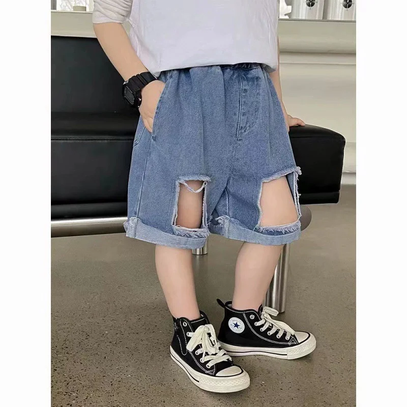 Bermudas vaqueras para niños – Tejido ligero de verano - imagen 2