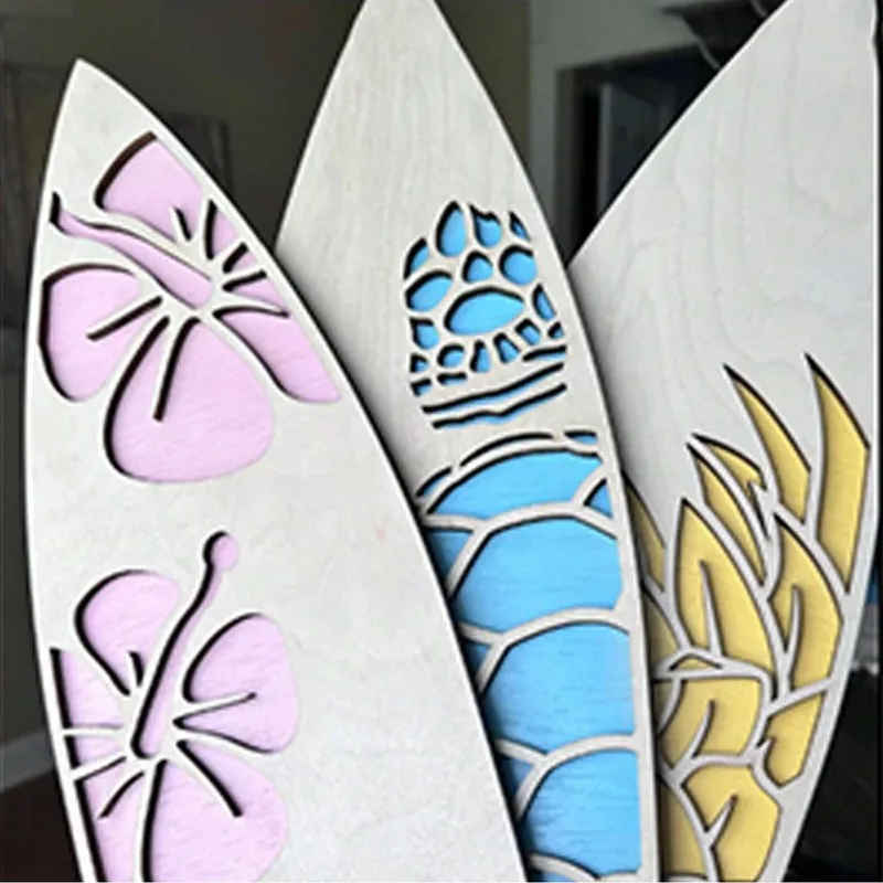 Tablero de madera tropical hawaiano para pared de habitación infantil - imagen 3
