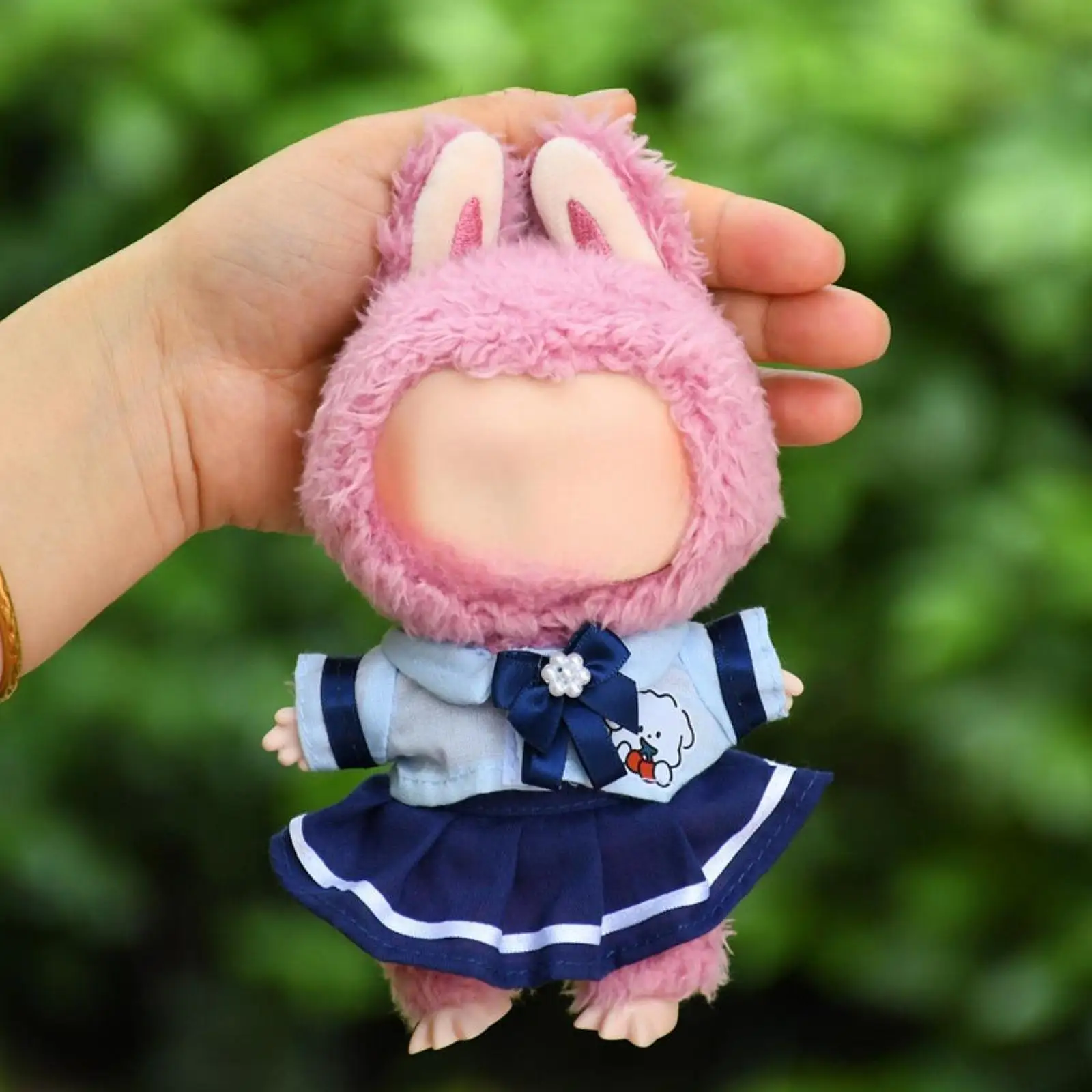Pendant Doll Clothes Uniform Set Doll Clothes Costume Cosplay Doll Outfit for 17cm Pendant Doll DIY Supplies Pretend Play Toy