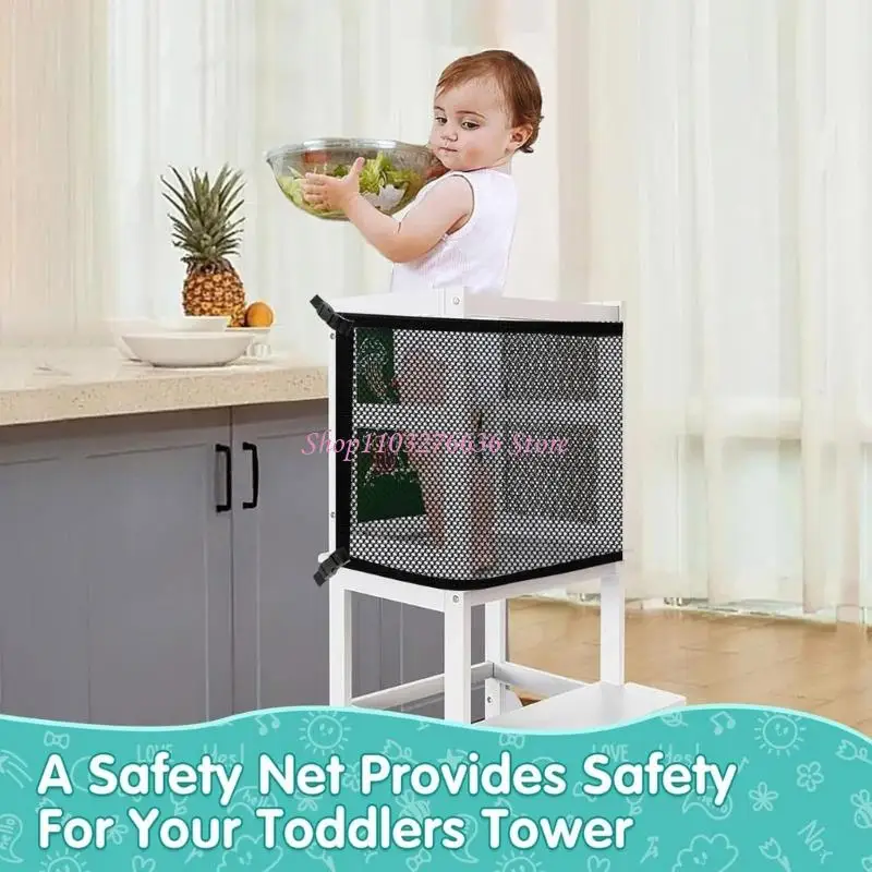 R6FD multipropósito para niños pequeños Guard doble capa Safety Kids Tower Net para Centro actividades para bebés con - imagen 5