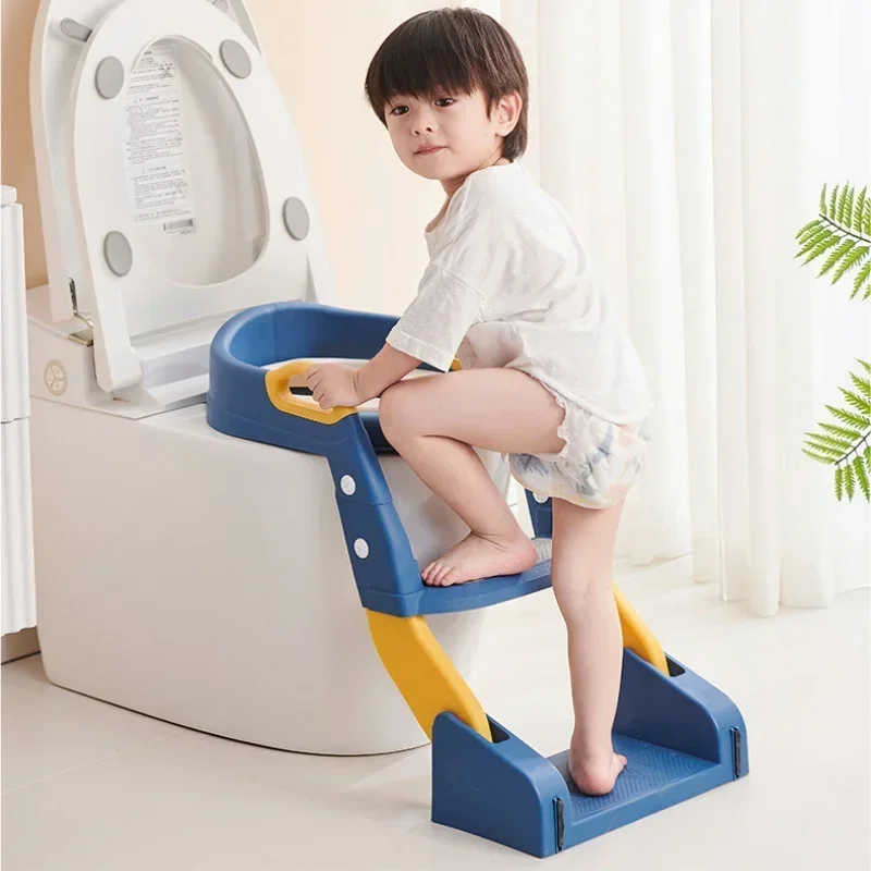 Inodoro escalonado para niños, taburete de pie de almacenamiento plegable, inodoro multifuncional para niños y niñas, inodoro de entrenamiento para niños, WC con escalera - imagen 5