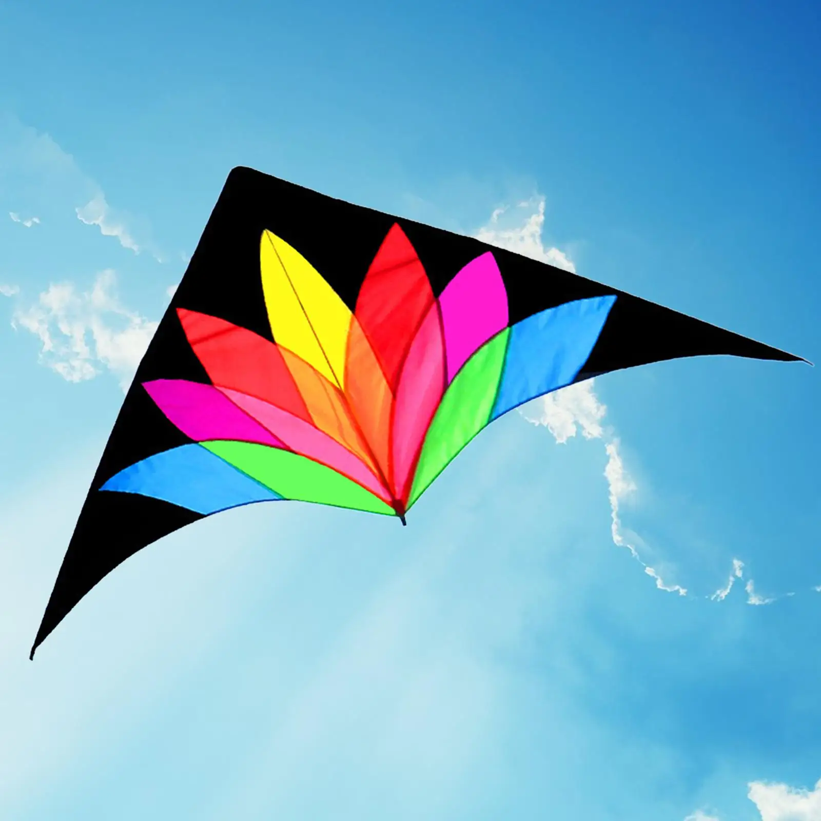 Large Delta Beach Kite Beach Kites Colorful Durable Multi Color Huge Kite for Beach Trips Outdoor Game Lawn Backyard