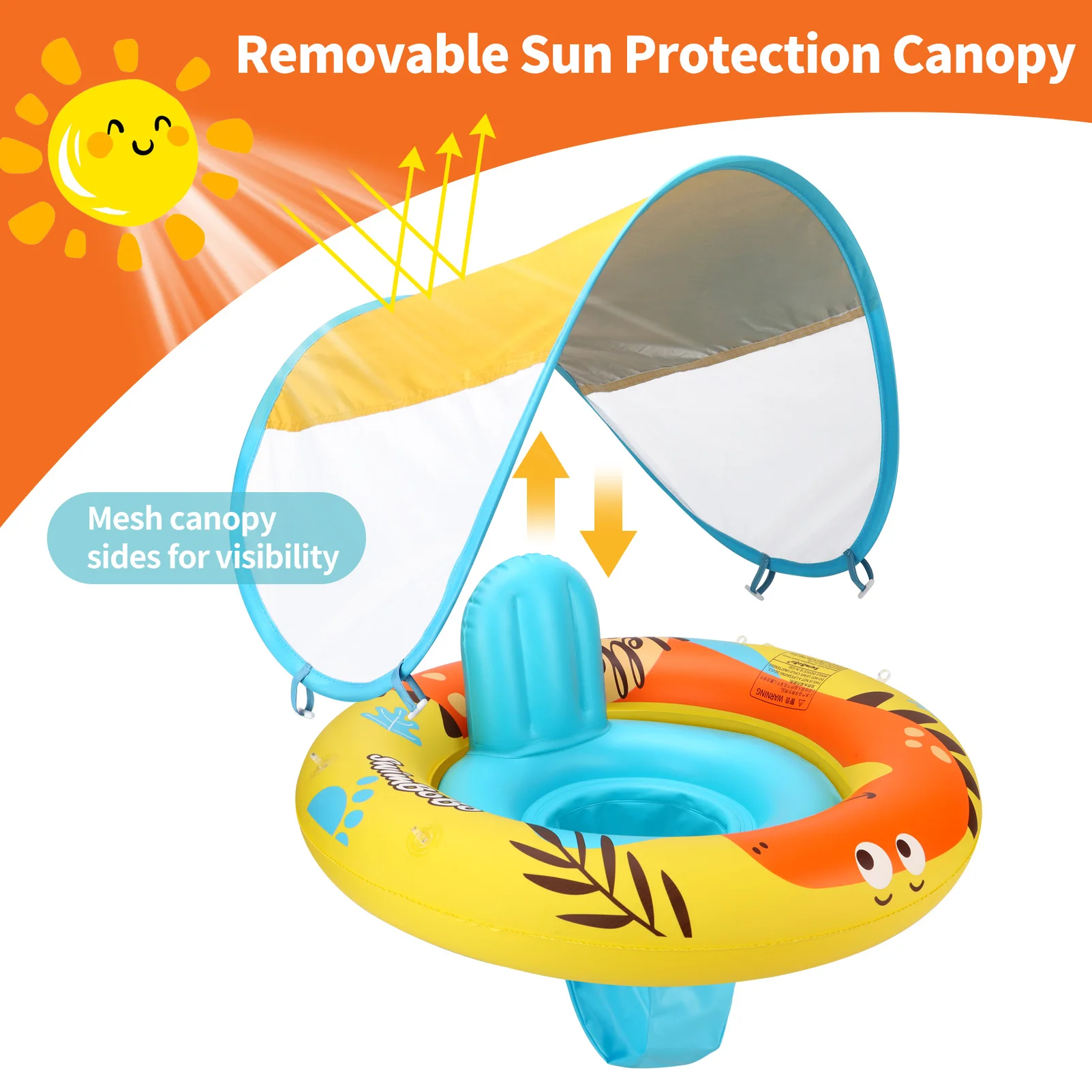 Flotador dinosaurio con dosel para niños – Swimbobo - imagen 4