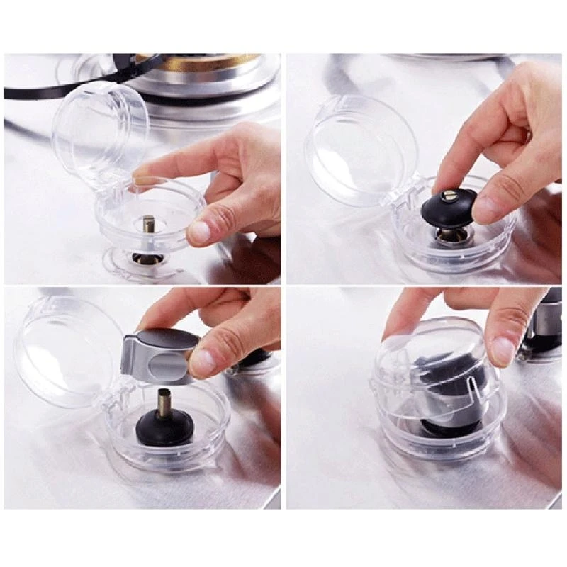 M76C 6 uds cubiertas perilla estufa Gas tapa bloqueo seguridad para horno bebé Protector infantil interruptor - imagen 5