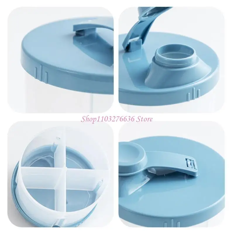 Dispensador fórmula, organizador leche en polvo para recién nacidos, portátil, reutilizable, con 4 compartimentos, R6FD - imagen 3