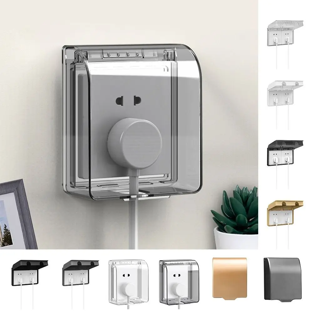 Cubierta protectora de interruptor tipo 86, cubierta de enchufe eléctrico autoadhesiva a prueba de salpicaduras, Protector de enchufe impermeable para toma de corriente para el hogar