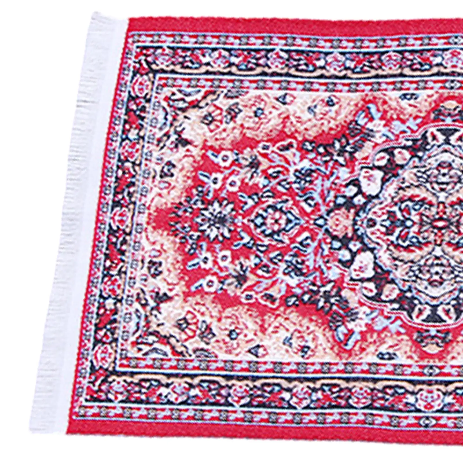 1:6 1:12 Scale Woven Rug, Mini Turkish Mat, 17x10cm Micro Landscape Floor Carpet, Dollhouse Floor Covering for Home Ornaments
