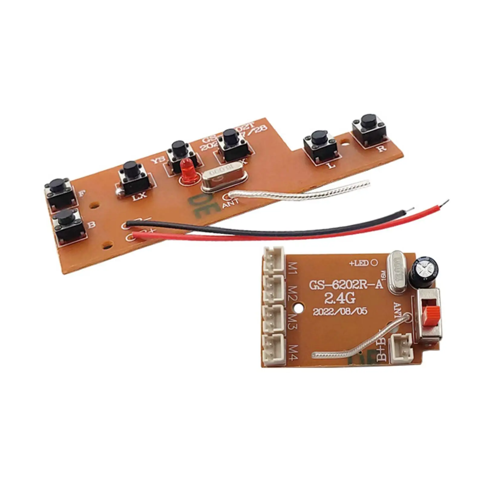 Transmitter Board Receiver Board Set Durable 7CH Accessories Upgrade for Remote Control RC Hobby Car Vehicle Model Replacement