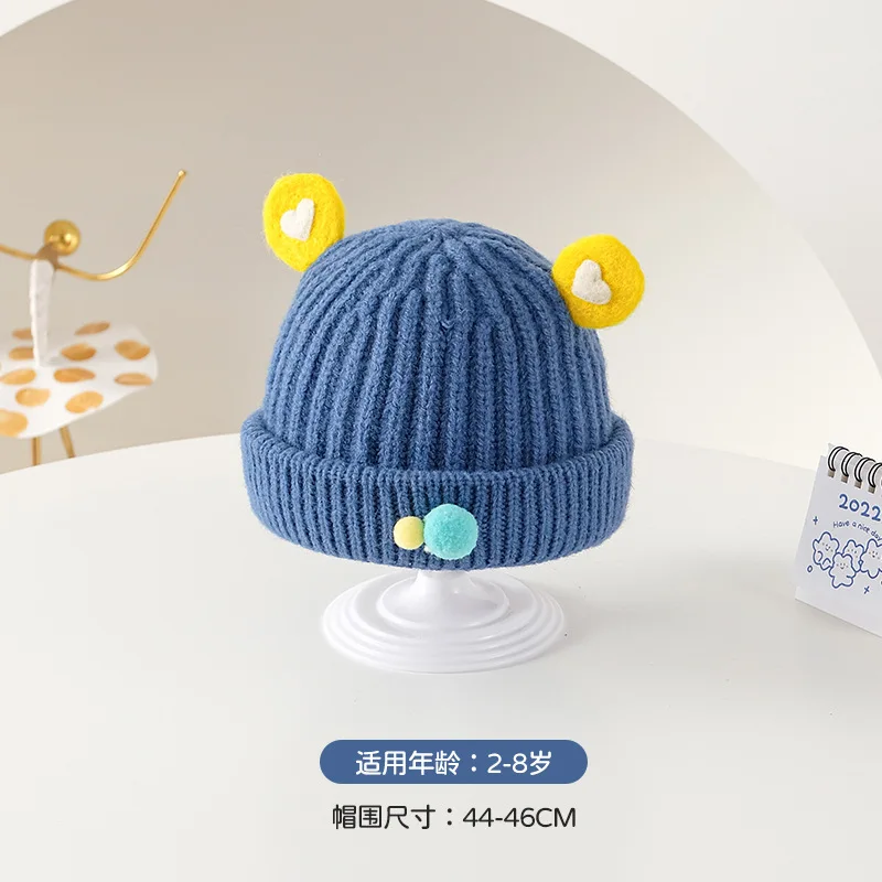 2025 Gorro coreano para bebé, gorro de punto cálido para invierno, gorro bonito de dibujos animados para bebés y niños pequeños, gorro de ganchillo C con orejeras - imagen 5