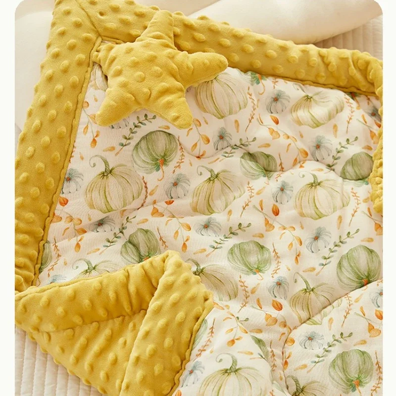 Edredón de terciopelo Doudou para bebé, manta de soja para niños, edredones cálidos gruesos de algodón de bambú estampado para otoño e invierno para guardería - imagen 5