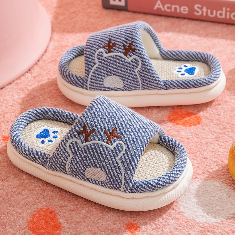 Zapatillas de lino y algodón antideslizantes para bebé - imagen 3