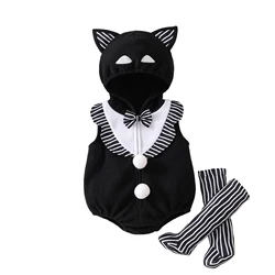VISgogo Disfraz de Halloween para bebé con capucha y cremallera