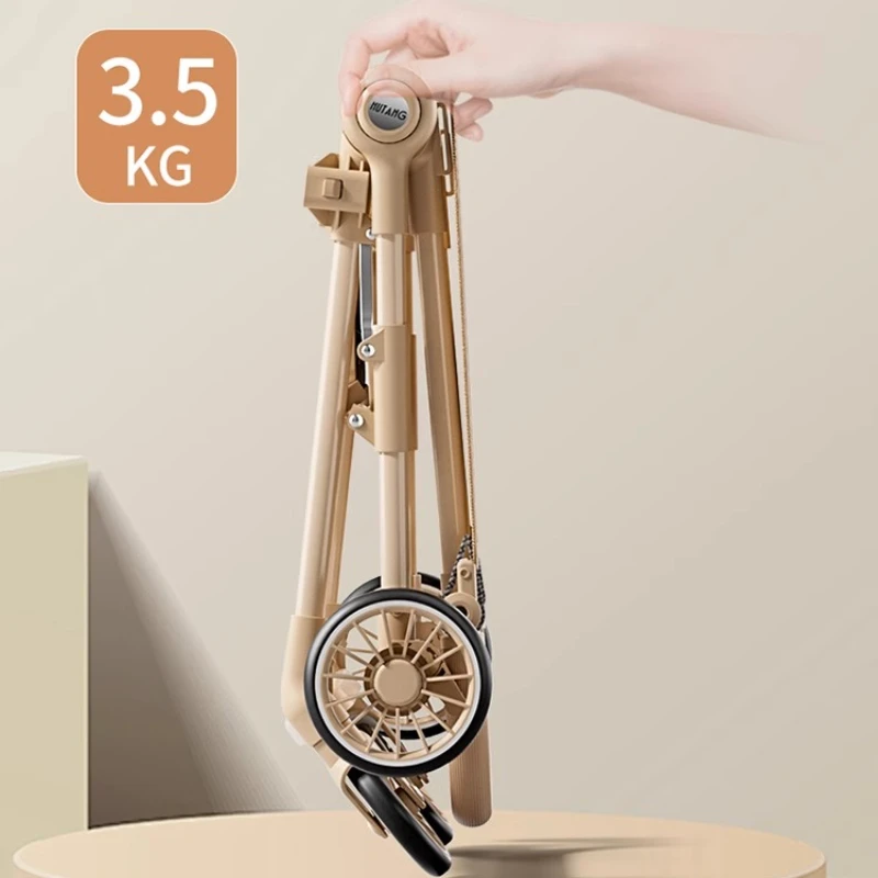 Cochecito plegable On-The-Go, solo plegado instantáneo, respaldo rígido de 3,8 kg, asiento antideslizante de 34 cm de ancho, apto para equipaje de cabina de avión - imagen 3