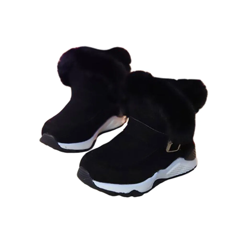 Niñas algodón espesar nieve 35 zapatos planos de invierno mantener caliente cómodas botas de nieve de moda para niñas - imagen 4