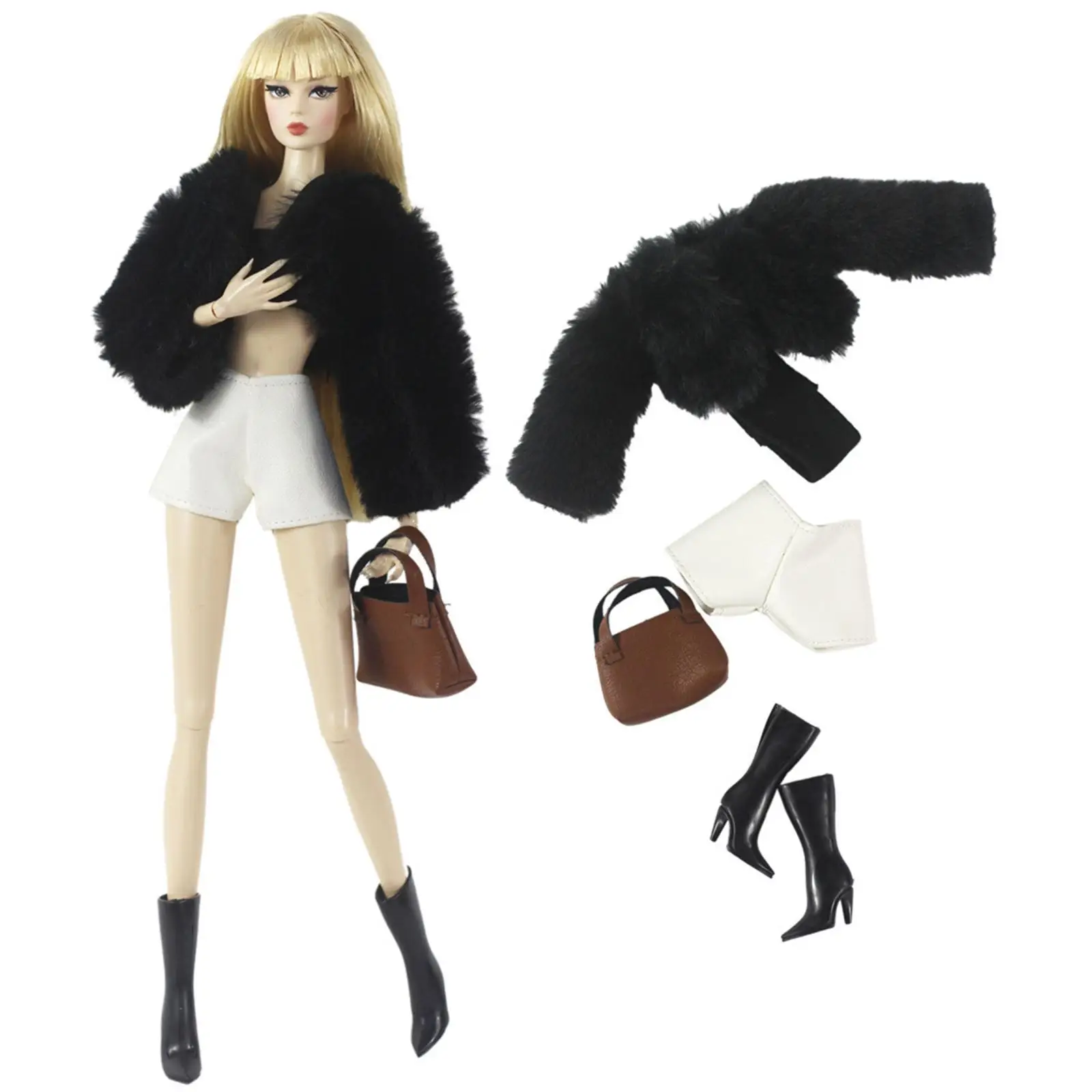 1/6 BJD Dolls Clothes Set Doll Outfit with Accessories Cosplay Gifts Fashion Apparel Set Pretend Play Toy for 30cm