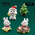 6pcs Xmas Rabbit-T17