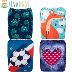ALVABABY pañal reutilizable de tela para bebé – Ajustable con microfibra