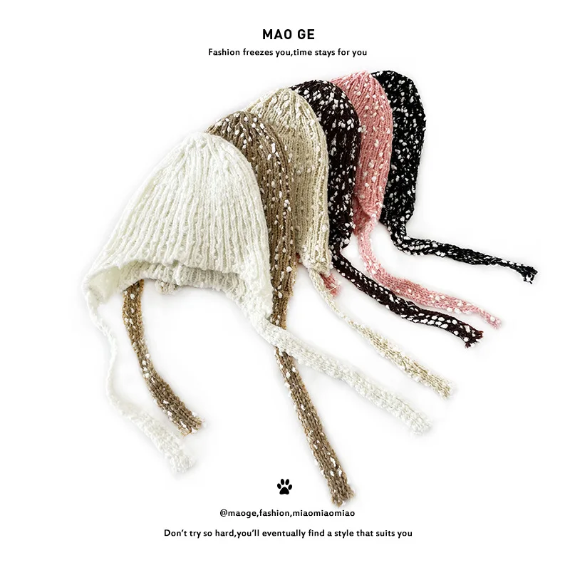 Gorro de punto con orejeras para bebé – Invierno cálido, tejido suave