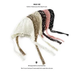 Gorro de punto con orejeras para bebé – Invierno cálido, tejido suave