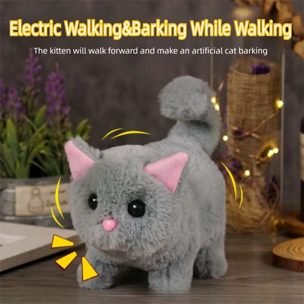 Gatito robot interactivo de peluche que camina - imagen 3