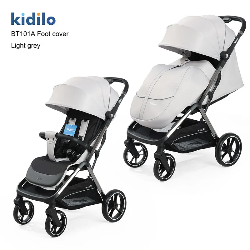 Cochecito de bebé Kidilo, cochecito para recién nacido, ligero, plegable, con cubierta para pies, vista alta - imagen 2