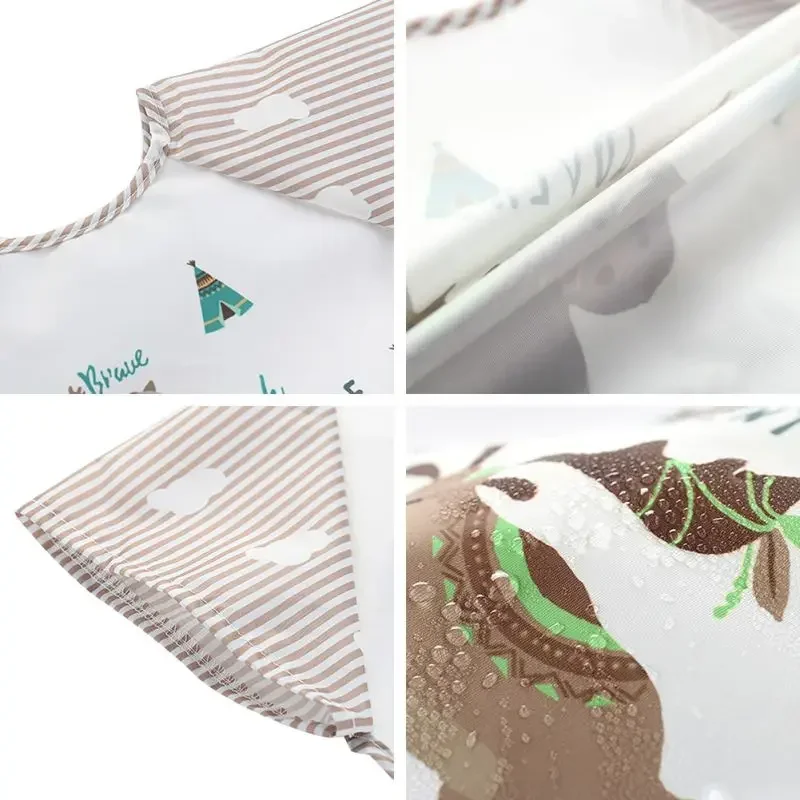 Ropa para eructar para niños y niñas de 0 a 3 años, bata impermeable para comer, delantal artístico sin mangas con dibujos animados para bebés, bata de Animal, babero suave para bebé - imagen 4