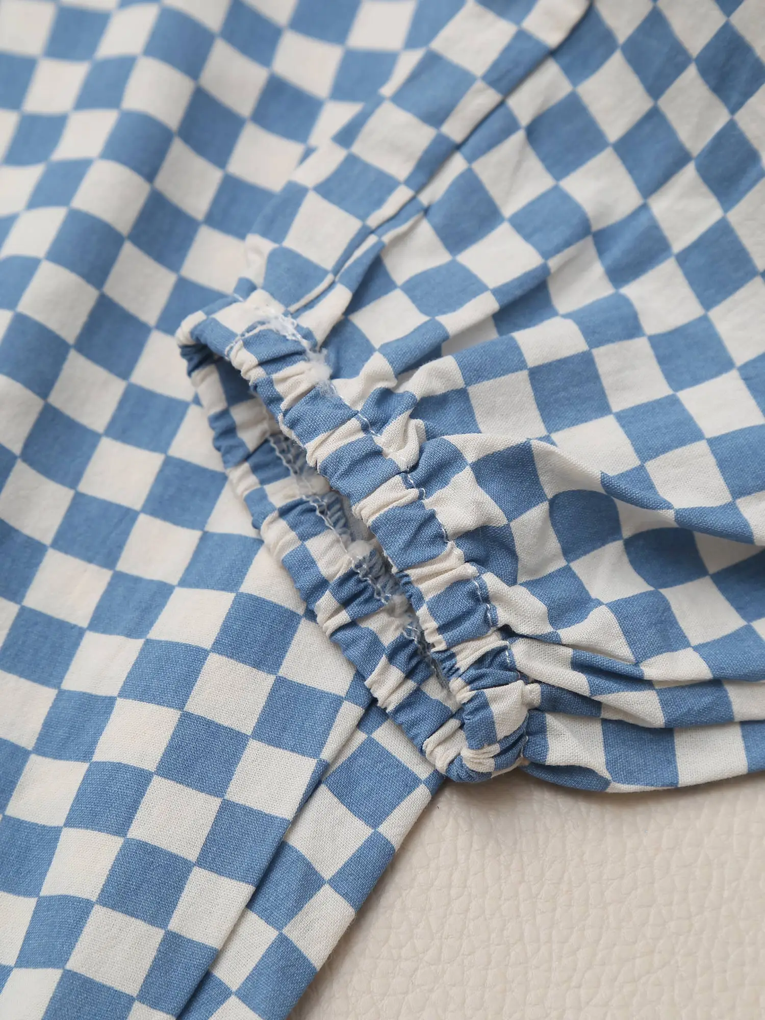 Pantalones de algodón a cuadros para bebé – Cintura elástica y bolsillo - imagen 2