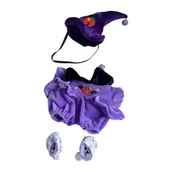 3 piezas de disfraces de muñecas para Halloween con sombrero y zapatos, ropa en miniatura para muñecas de 20 cm