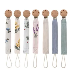 Sujetachupetes floral de algodón y lino – Bebé