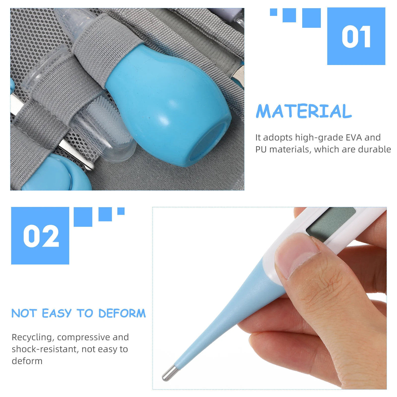 1 Juego de herramientas de pulido de uñas seguras para bebés, recortadores de uñas infantiles, juego de manicura y pedicura para bebés, Material duradero de alta calidad - imagen 5