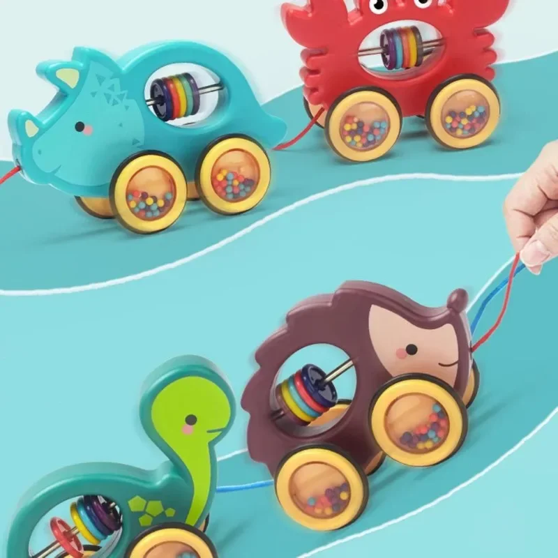 Juguete de animales de dibujos animados para bebé, juguete de tracción con cuerda, educativo, regalo para niños pequeños - imagen 3