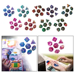 Dados poliédricos de acrílico para juegos de rol y matemáticas