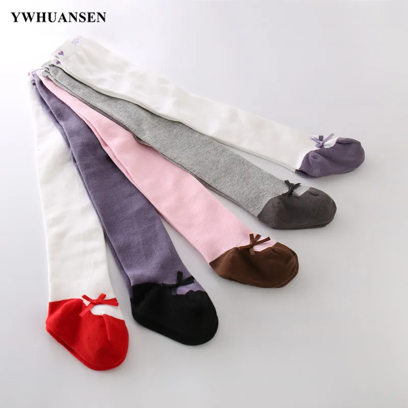 Zapatos de baile para niñas de 0 a 4 años, medias con lazo, pantimedias de algodón peinado, ropa para niños pequeños, primavera y verano