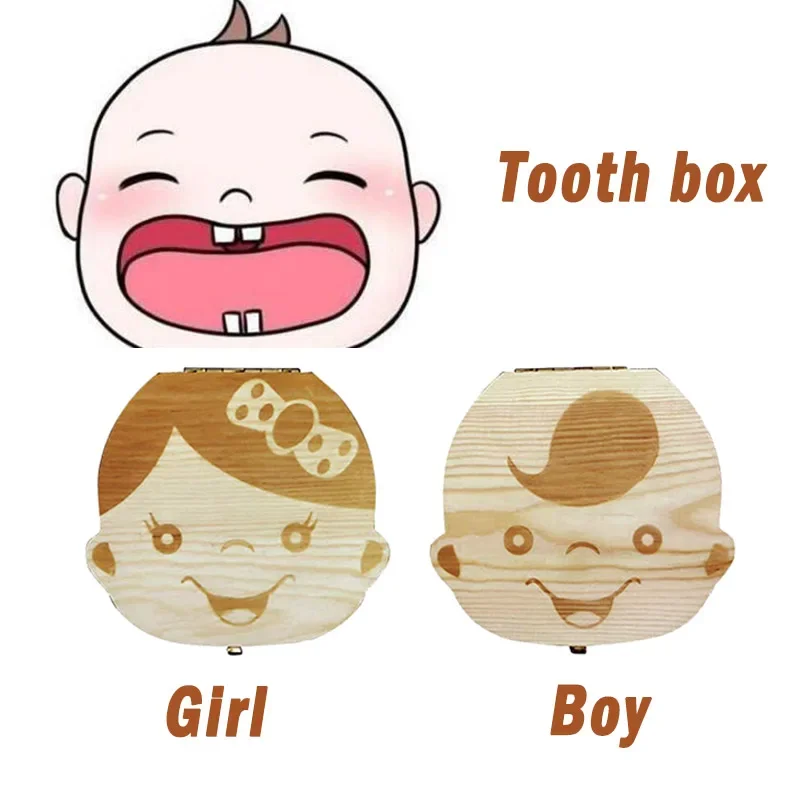 Caja para dientes de bebé de madera con organizador de recuerdos - imagen 2