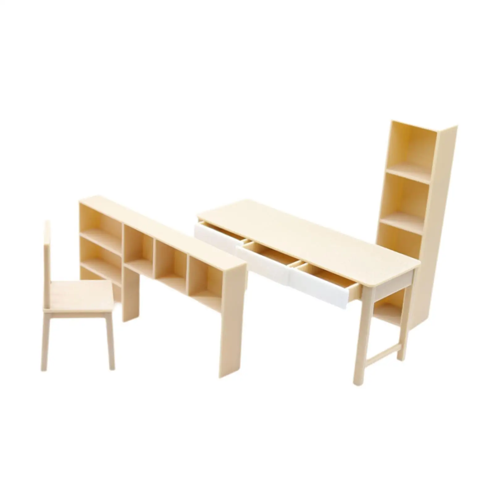 Escritorio de casa de muñecas a escala 1:12, modelo de estantería, adorno, accesorios de fotografía, decoración de microescena, muebles decorativos en miniatura - imagen 3