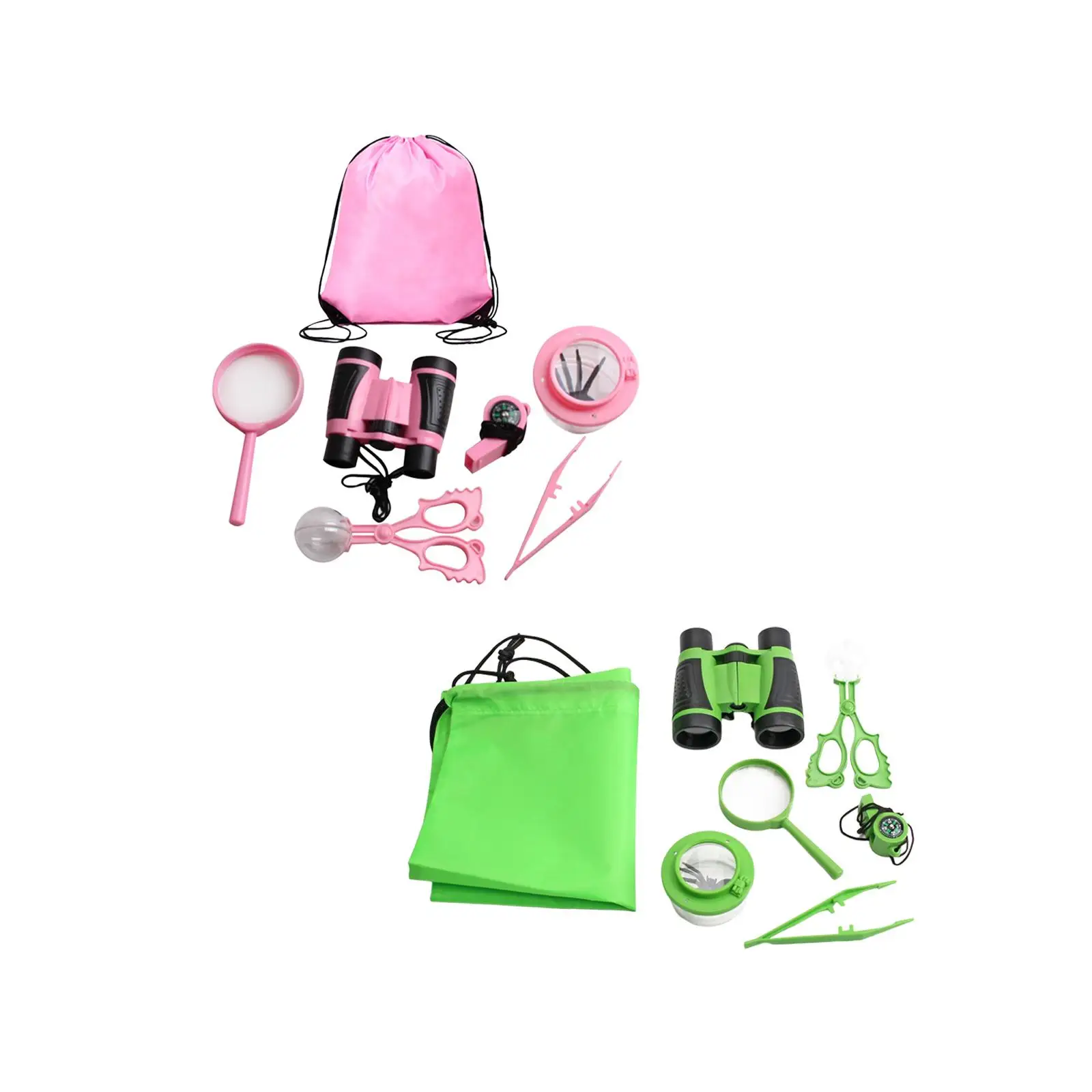 7 piezas Kits de exploración natural Mochila para patio trasero Niños Equipo de camping Senderismo Actividades al aire libre Edad 3 4 5 6 7 8 años - imagen 4