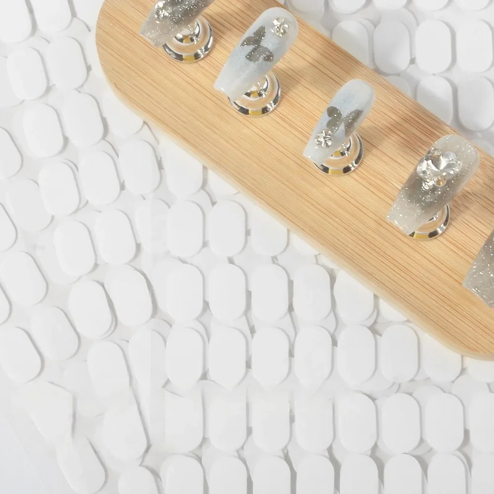 Cinta adhesiva para herramientas de soporte de exhibición falsa, 100 Uds., uñas de doble cara, tira adhesiva para manicura, exhibición de uñas sin rastro - imagen 2