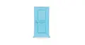 sky blue door