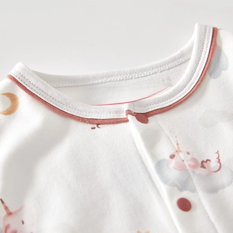 Pelele de manga larga en algodón para recién nacido estampado - imagen 3