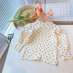 Camiseta manga larga para niña - Cuello alto de burbuja