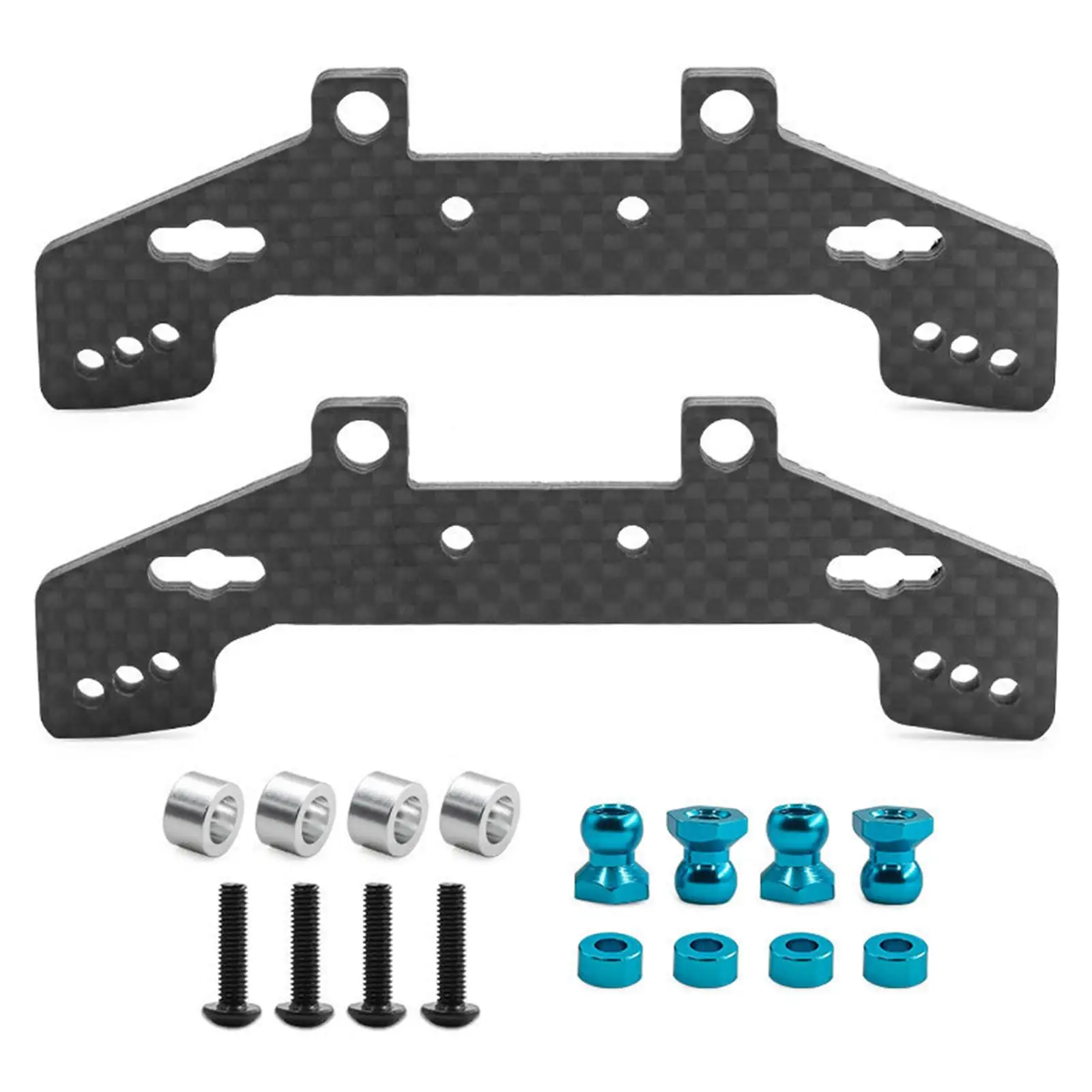 2Pcs 1/10 RC Car Shock Absorber Tower Professional Front Rear for TT02 TT02R