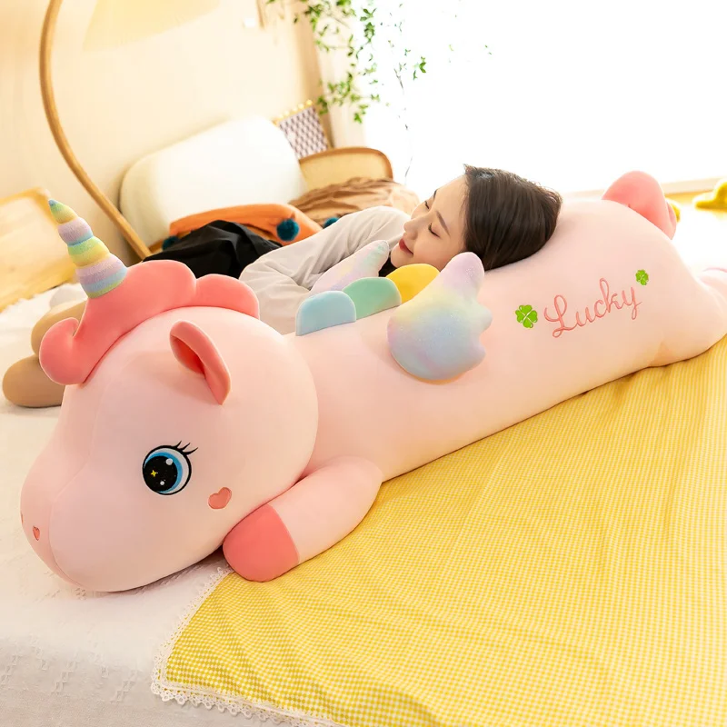 Peluche unicornio gigante suave para dormir y regalo de cumpleaños - imagen 4
