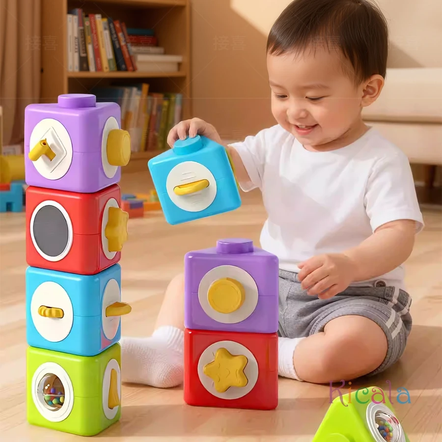 Bola de actividades con bloques apilables para bebés - imagen 5