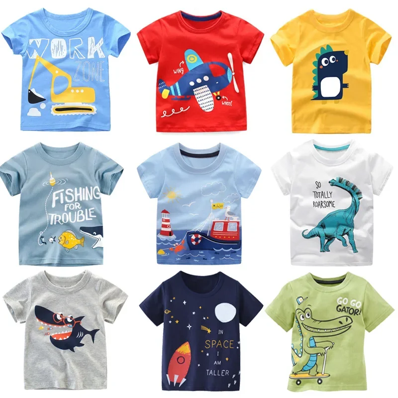 Camiseta manga corta de algodón con print para niños - imagen 4