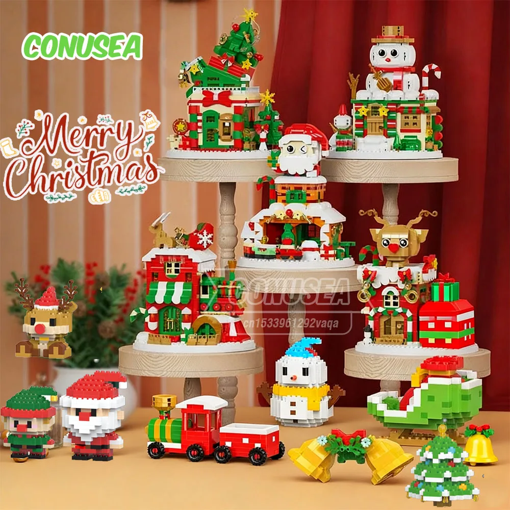 Juguete de microbloques navideños: reno de Papá Noel - imagen 3