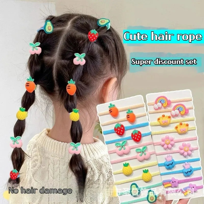 20-40 unids/set banda de goma para niños banda para el cabello de dibujos animados nuevos accesorios para el cabello de cuerda para el cabello de bebé dulce - imagen 2